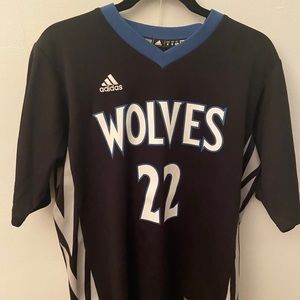 Minnesota Timberwolves Wiggins adidas black Jersey